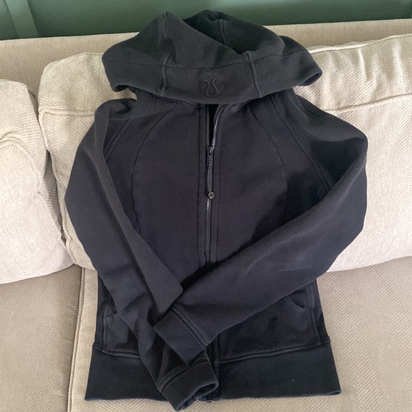 Lululemon Zip-Up black scuba hoodie, size 6 - Picture 1 of 3